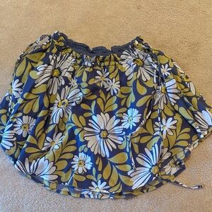 Aerie Floral Mini Skirt in Blue and Green